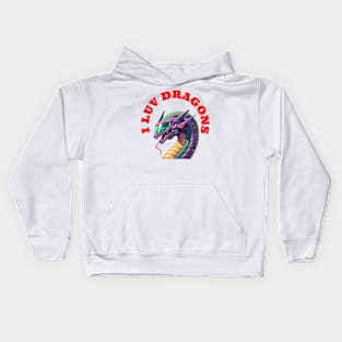 I LUV DRAGONS Kids Hoodie